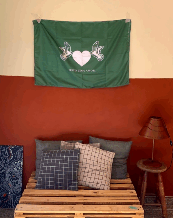 Bandeira FEITO COM AMOR - Imagem 5