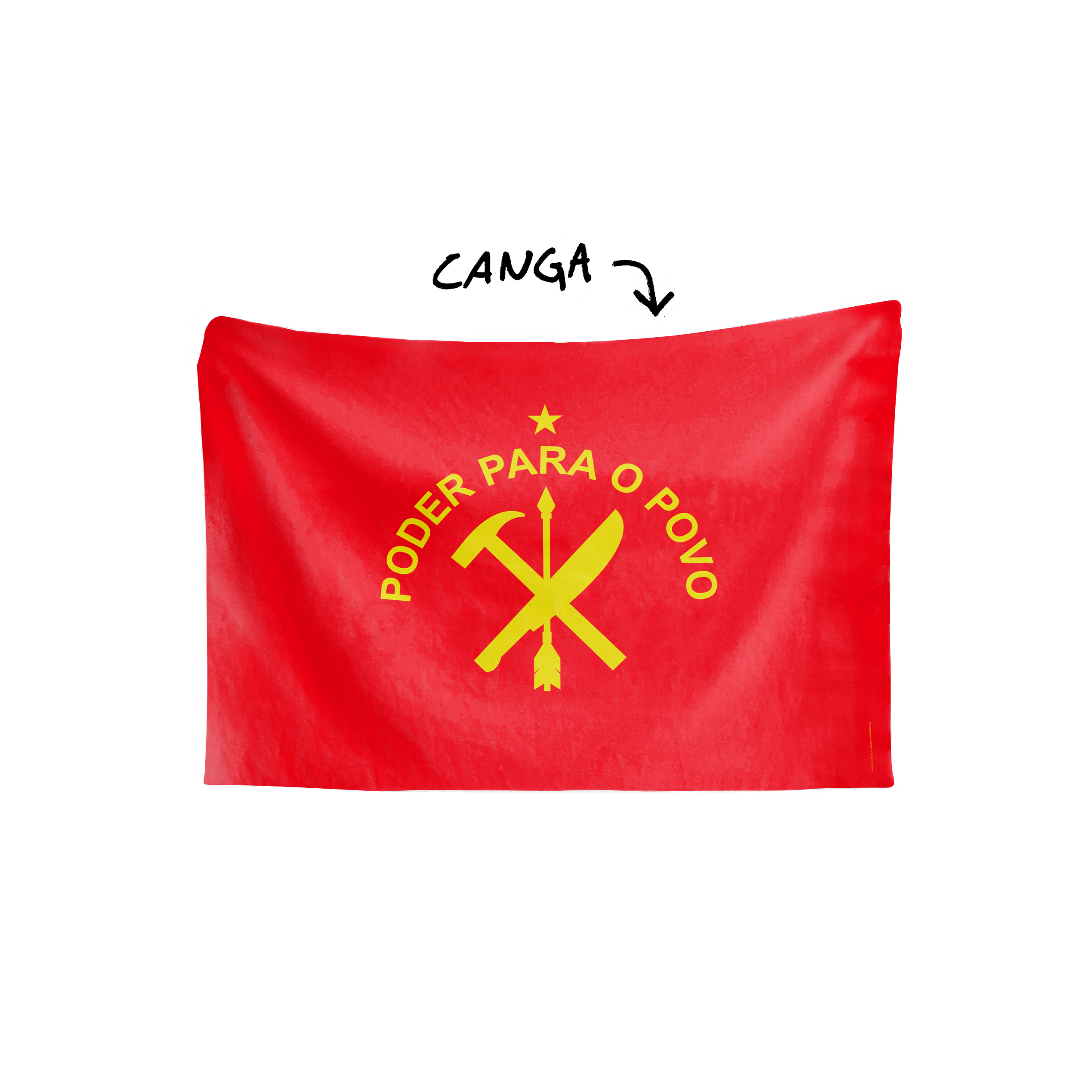 Canga PODER PARA O POVO 2 FOICE, FACÃO E FLECHA