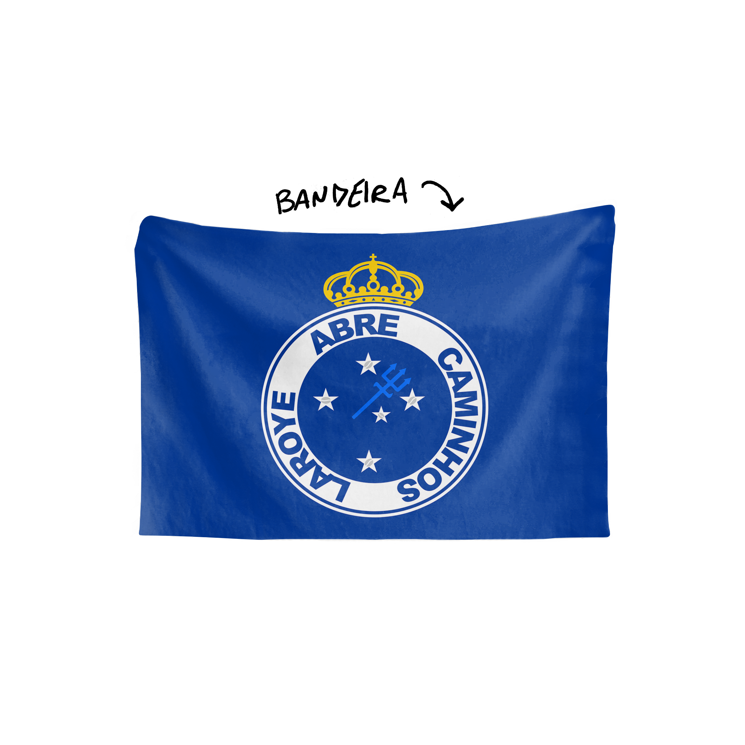 Bandeira PAIXÃO DAS RUAS celeste de minas